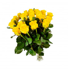 Букет из 21 желтой розы эквадор (70 см)