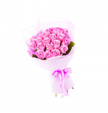 Букет из 21 розовой розы эквадор