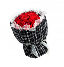Букет из 35 красной розы россия (60-70 см)