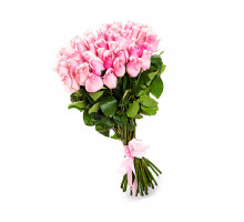 Букет из 35 розовых роз (60-70 см)