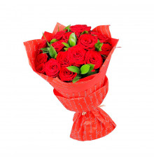 Букет из 21 красной розы россия (60-70 см)