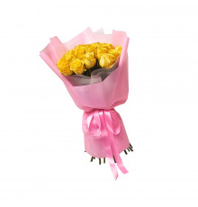 Букет из 21 желтой розы (60-70 см)